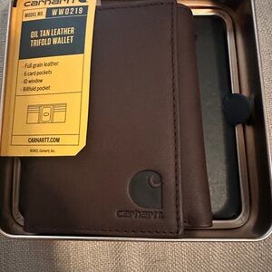 Carhartt Oil Tan Leather Trifold Wallet